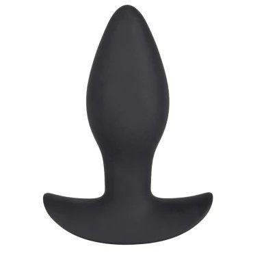 Black Silicone Anchor 10-Speed Vibrating Butt Plug - 4 Inch