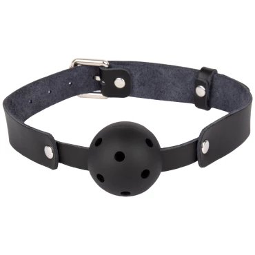 The Silence Protocol Black Leather Vented Ball Gag