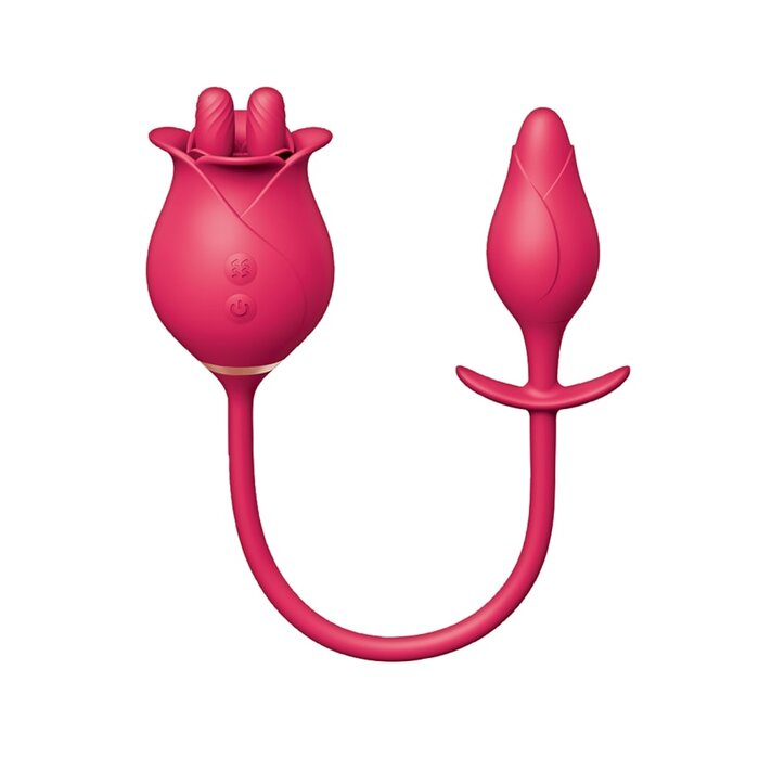 Clit-Tastic Tulip Finger Massager and Pleasure Plug - Red