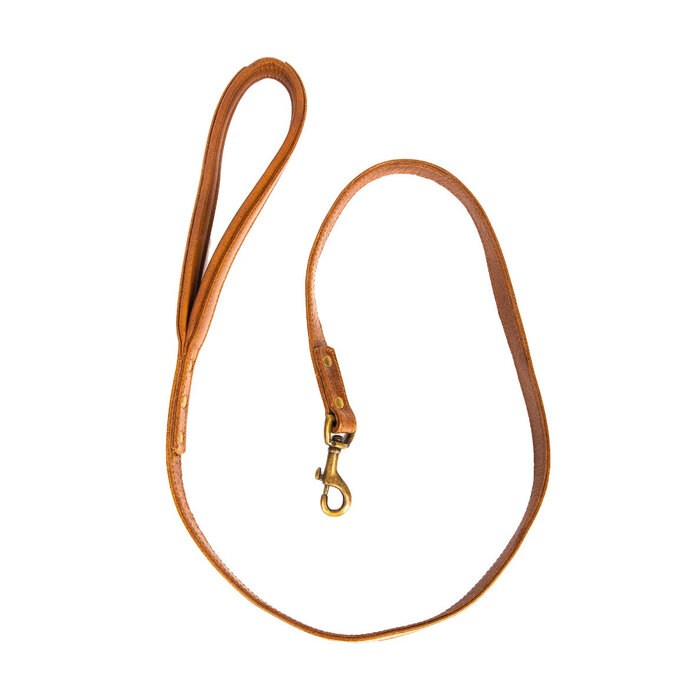 Brown Vintage Style Leather Leash