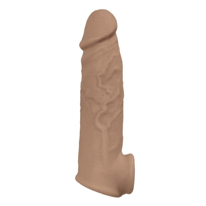 Natural RealSkin Vibrating Penis Xtender - Caramel