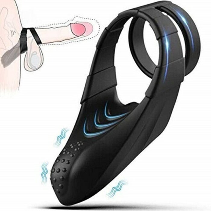 Bestvibe Multiple-point Stimulation Dual Cock Ring