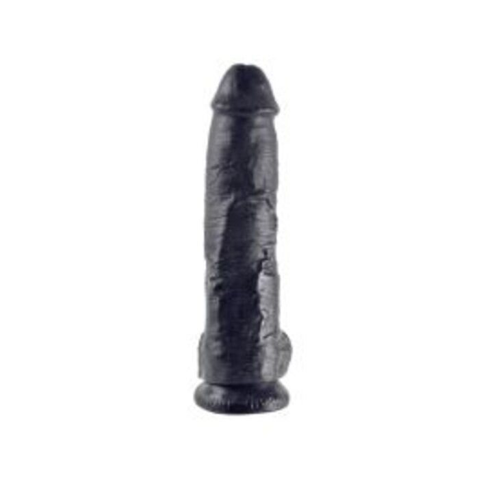 King Cock Realistic 10 inch Dildo with Balls - Black