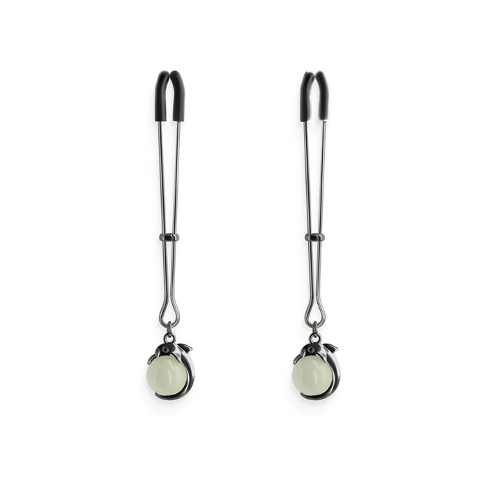 Bound Glow in the Dark Nipple Clamps - G1 - Gunmetal