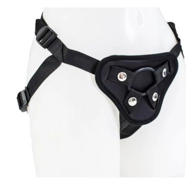 Black Satin Universal Strap-On Harness