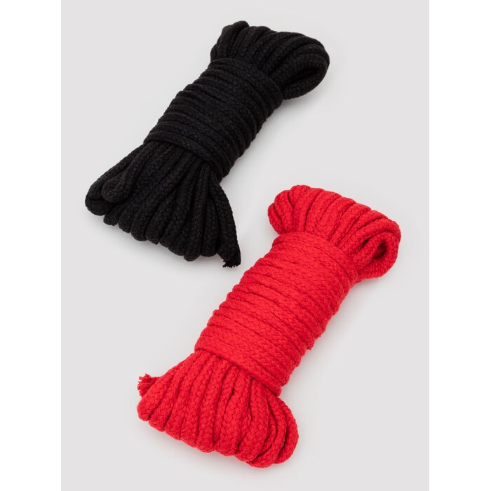 Bondage Boutique Soft Bondage Rope 10 Metre (2 Pack) - Black
