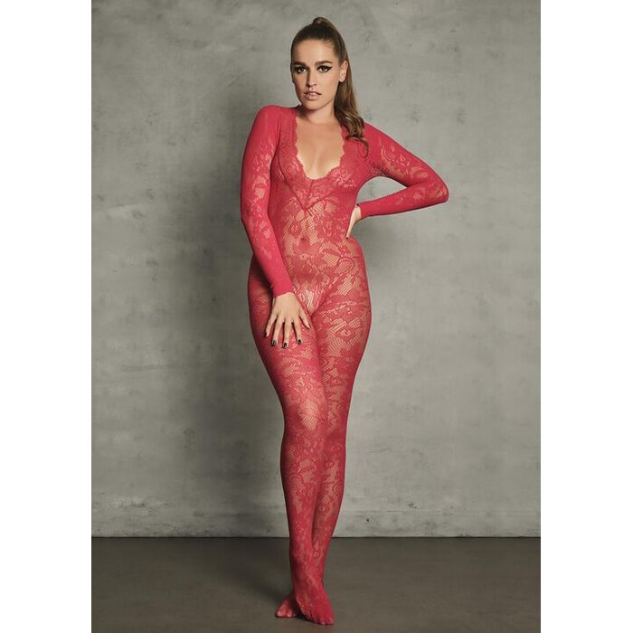Ann Summers The Supreme Crotchless Bodystocking, Red