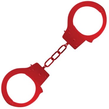 Ouch! Red Metal Handcuffs