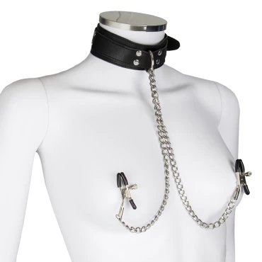 The Dual-Sensation Choker With Nipple Clamp Chains
