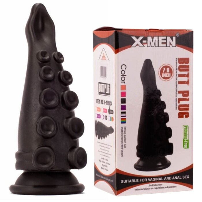 Girthy Fantasy Silicone Tentacle Alien Anal Dildo with Suction Cup – 7 Inches