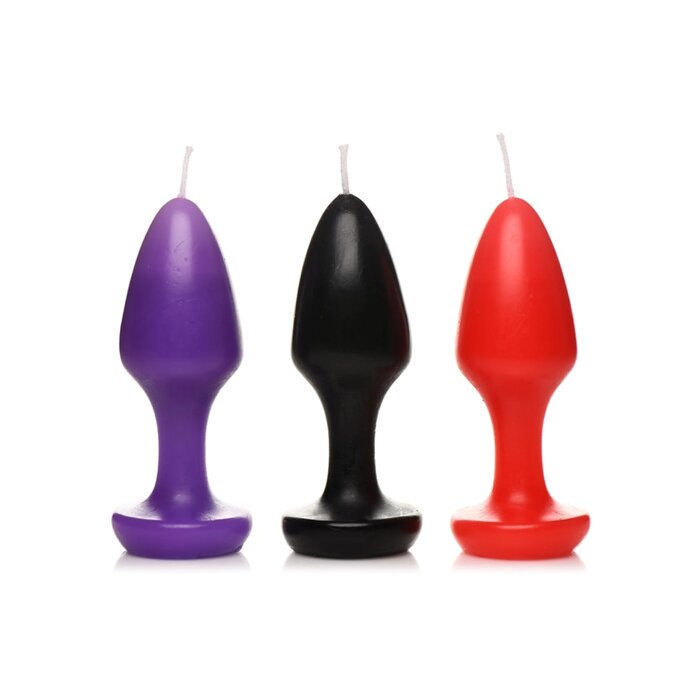 Kink Inferno Drip Candles - Black, Purple, Red