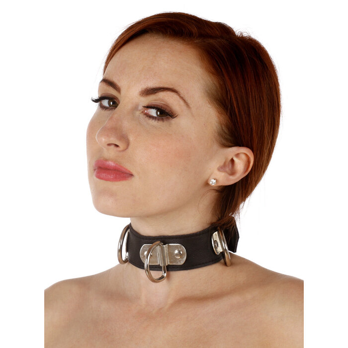 Leather Three Ring Collar