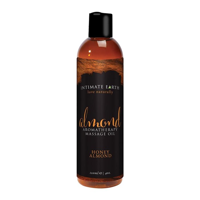 Intimate Earth Aromatherapy Massage Oil - Honey Almond - 4 oz.