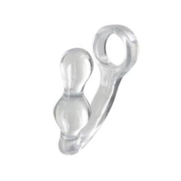 Toy Joy Manpower Cock Ring & Butt Plug - Clear