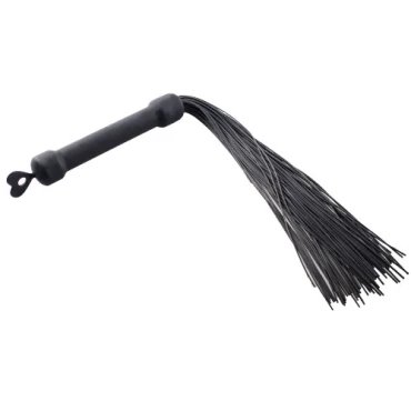 Lasher Black Silicone Flogger - 16 Inch