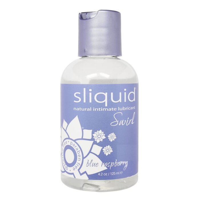 Sliquid Swirl Natural Water-Based Lubricant - Blue Raspberry - 4.2 oz.