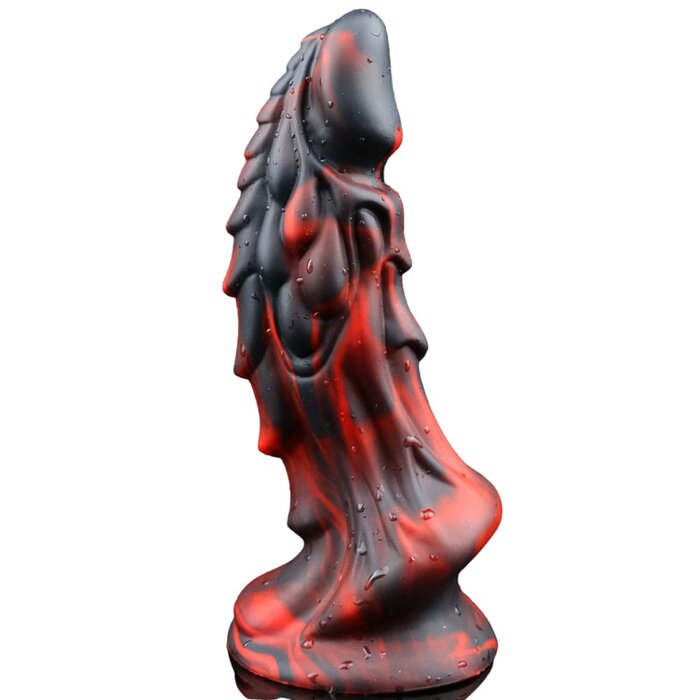 Dragon Dildo Sex Toy Fantasy Premium Silicone 7.5 Inches Anal Red & Black