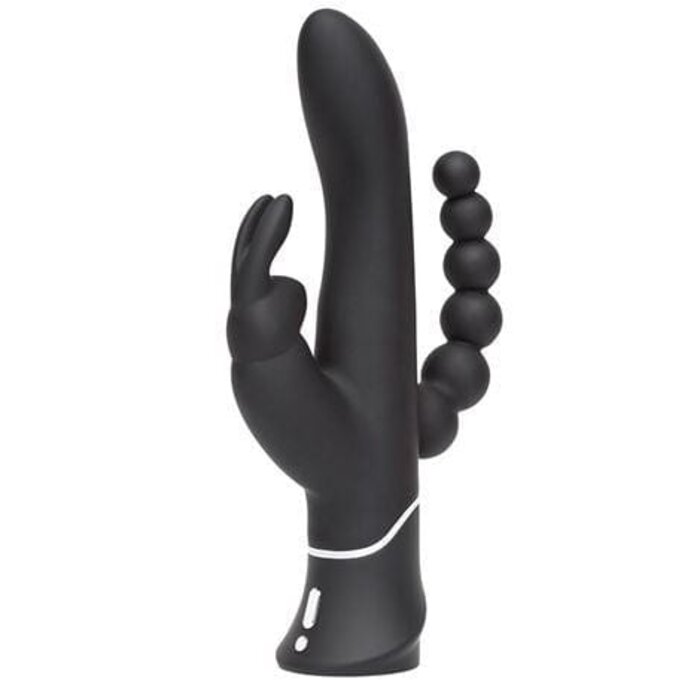 Happy Rabbit Triple Curve Vibrator: Waterproof & USB Rechargeable with 21 Vibration Modes