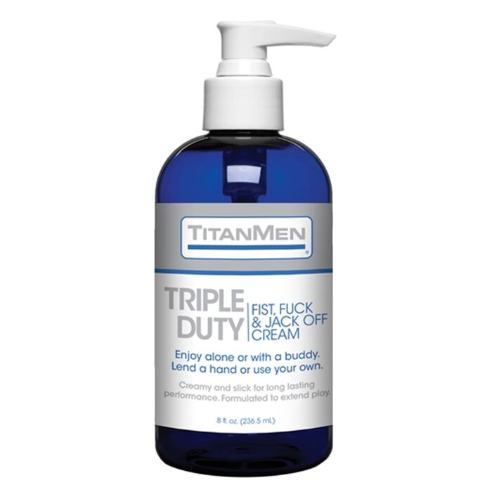 TitanMen® Triple Duty Fist, Fuck, and Jack Off Cream Lubricant - 8 oz.
