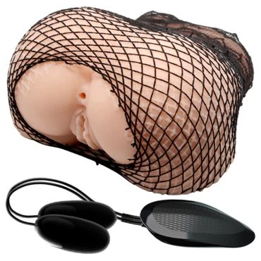 Fishnet Fuck Vibrating Ass & Pussy Masturbator