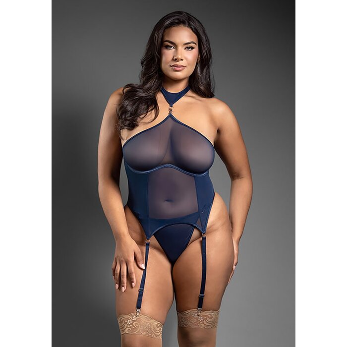 Gartered Bustier and Panty - Queen Size