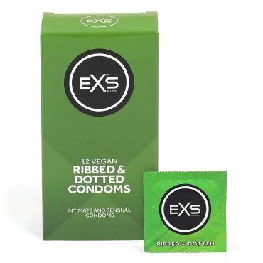 EXS Extreme Ribbed and Dotted Condoms - 12 Pack