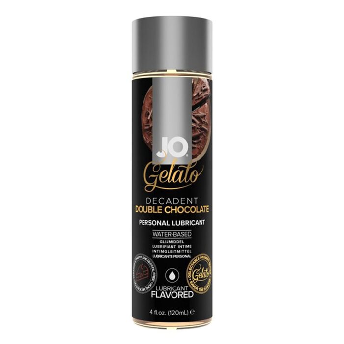 JO Gelato Water-Based Flavored Lubricant - Decadent Double Chocolate - 4 oz.