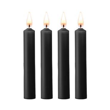 Ouch! Teasing Black 4 Pack Bondage Candles - LARGE