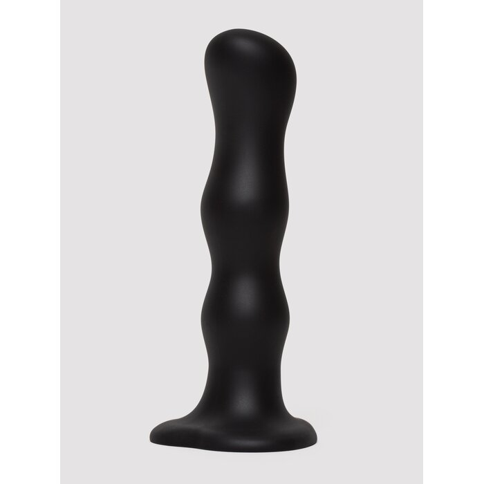Strap-On-Me Soft Touch Silicone Geisha Balls Dildo 7 Inch - Black