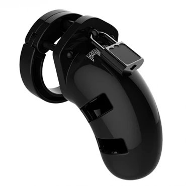 Man Cage Model 1 Black Chastity Cage - 3.5 Inch