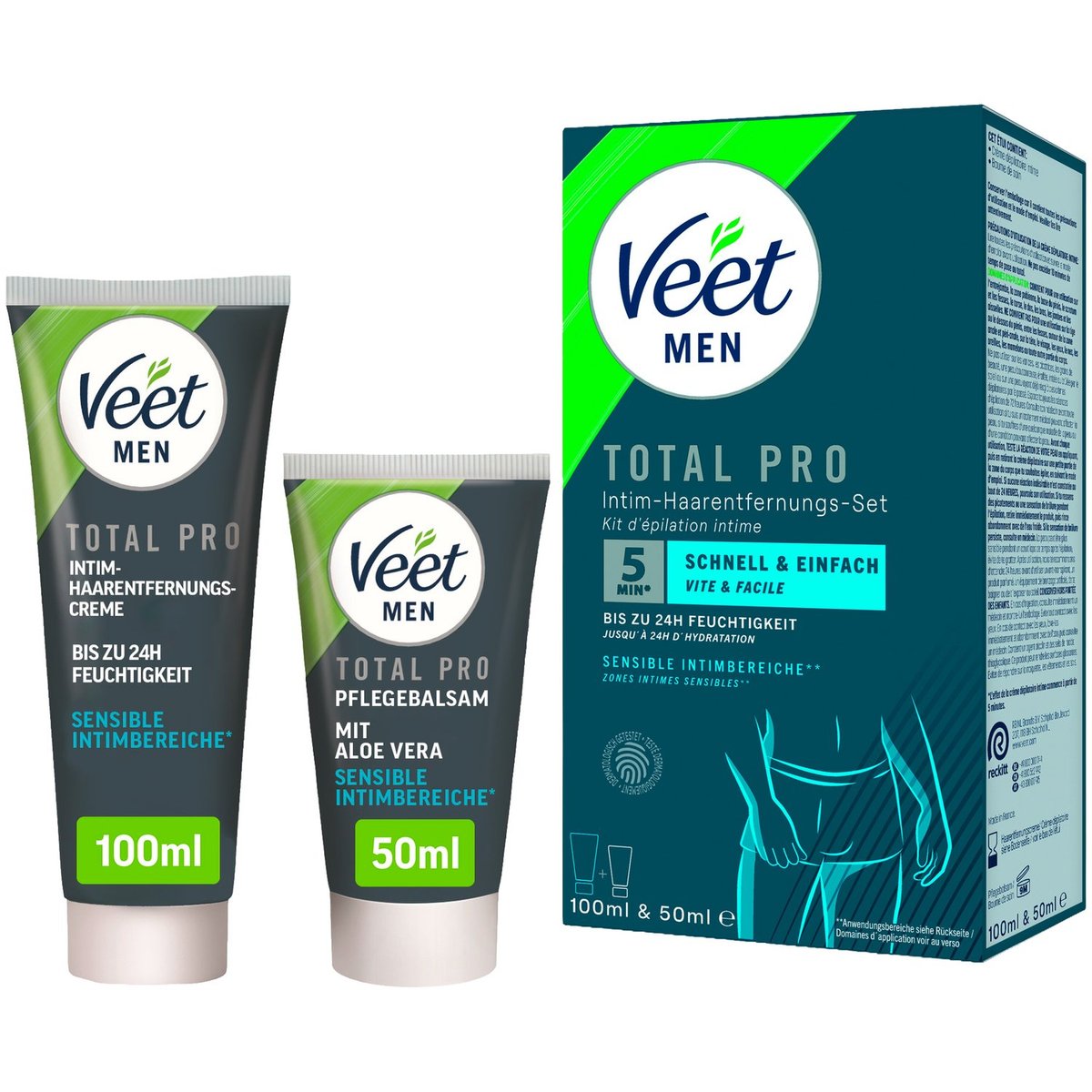 Veet Men Total Pro Intimate Hair Removal Set - White