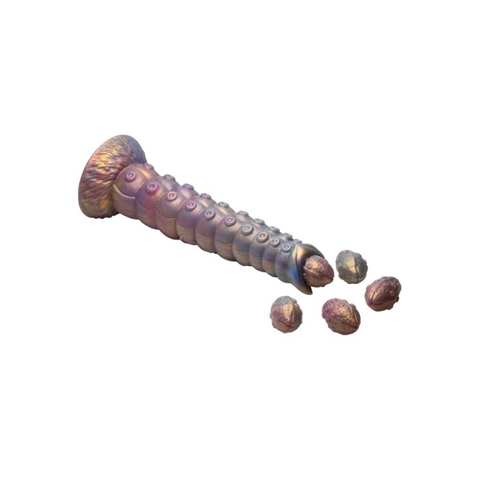 Creature Cocks - Deep Invader Tentacle Ovipositor Silicone Dildo with Eggs