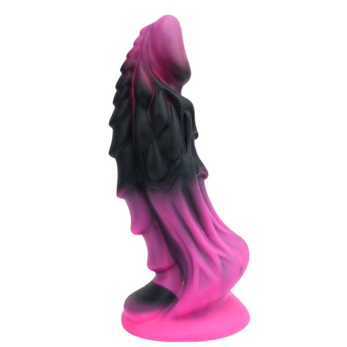 Dragon Dildo Sex Toy Fantasy Premium Silicone 7.5 Inches Anal Black & Pink
