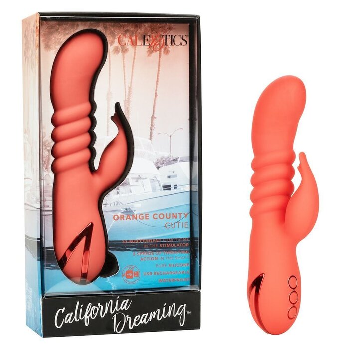 Orange County Cutie – 10 Function Thrusting Rabbit Vibrator UK