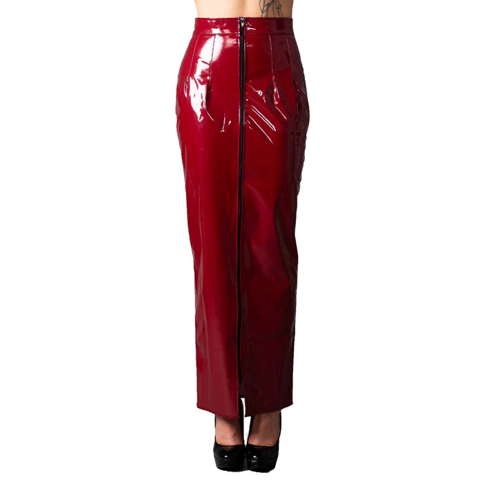 Cherry PVC Hobble Skirt