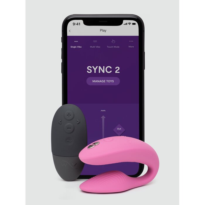 We-Vibe Sync 2 Remote Control and App Rechargeable Couple's Vibrator - Pink