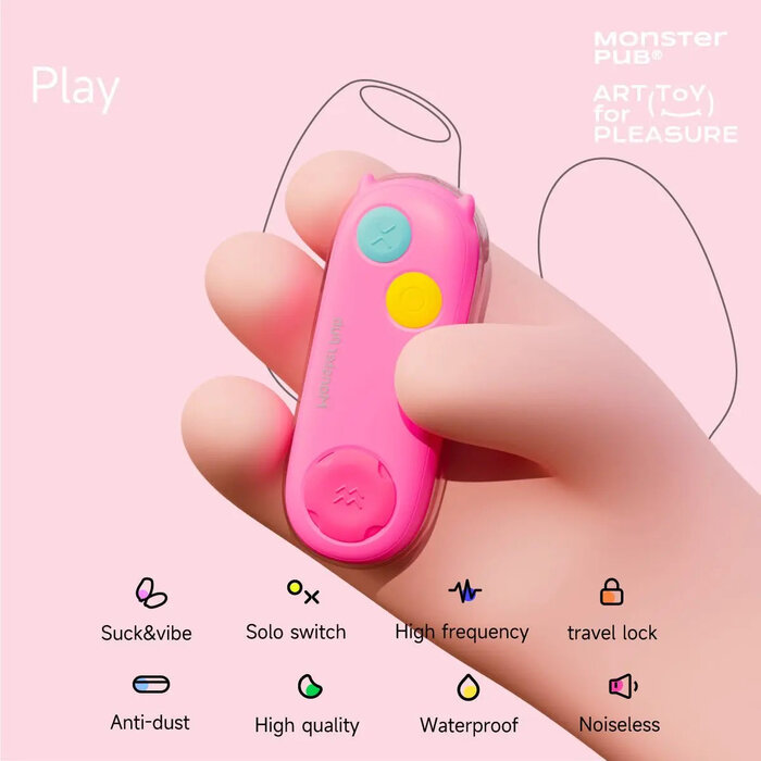 PALY Mini Handle Dual Suction & Vibe Egg