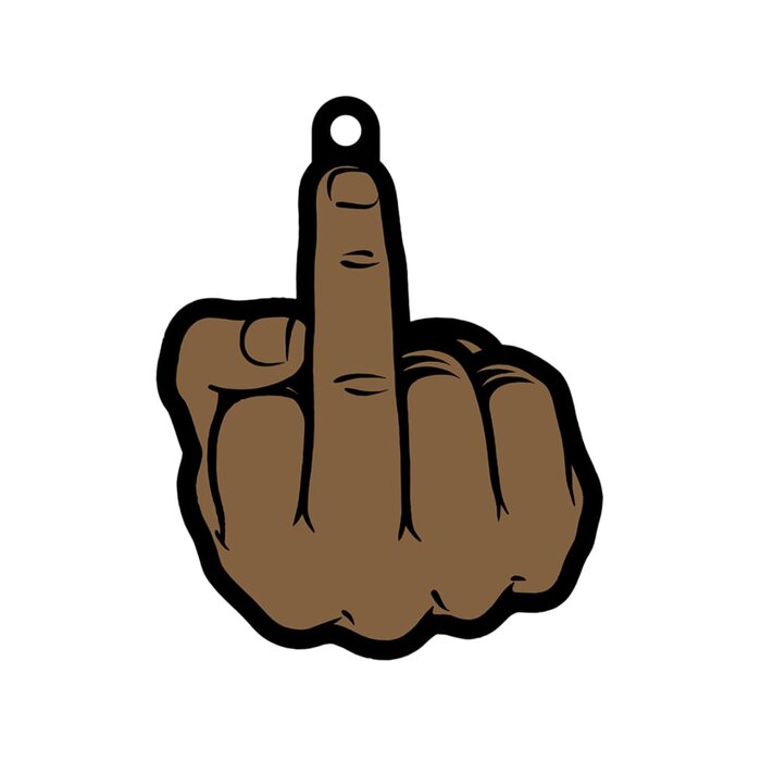 Middle Finger Air Freshener - Chocolate