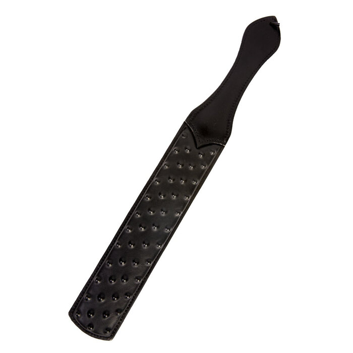 Black Long Leather Paddle with Studs