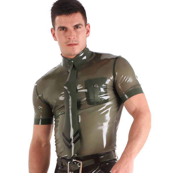 Latex Rubber Men's Army Tie Green - One Size