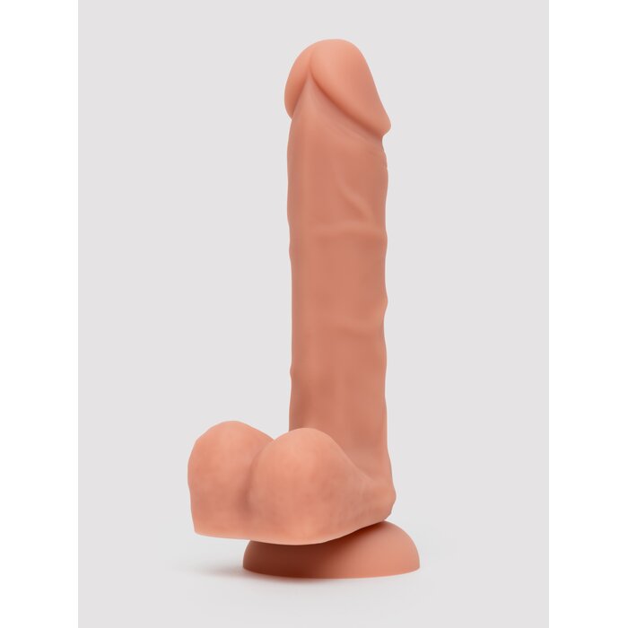 Lifelike Lover Classic Dual-Density Silicone Dildo with Balls 8 Inch - Flesh Tan - Flesh Tan