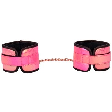 Pink Kink Rose Gold Soft Velcro Bondage Ankle Cuffs