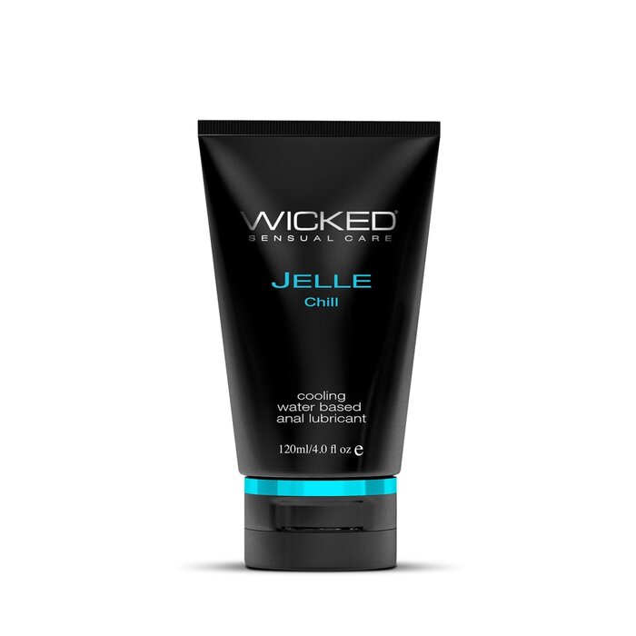 Wicked Jelle Water Based Anal Lubricant - Chill - 4 oz.