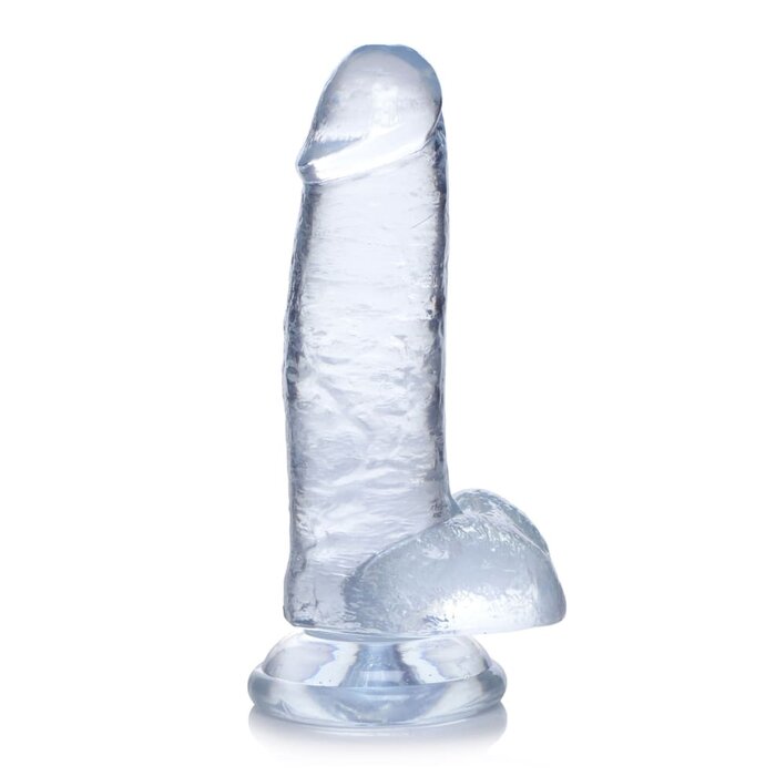 Jock C-Thru - 8" Clear Dong with Balls