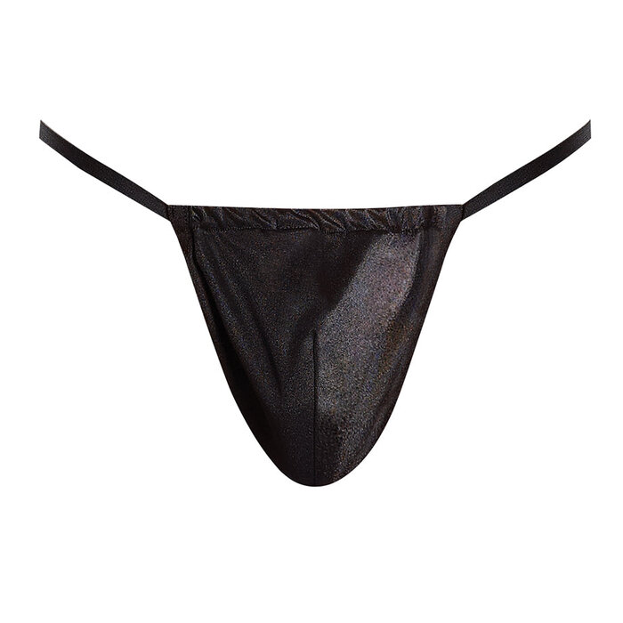 Satin Spandex Posing Strap Black - One Size