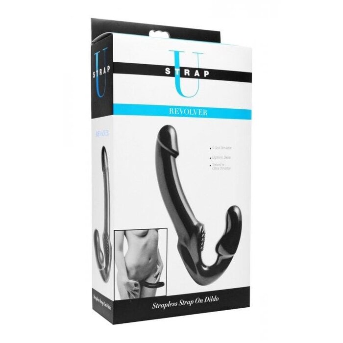 Revolver Strapless Strap On G - strapless design, curved G-spot design