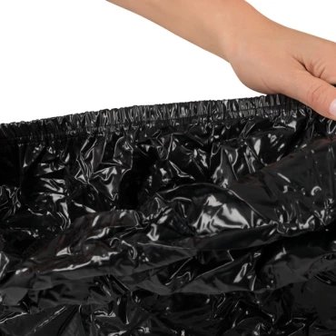 Black PVC Fitted Bed Sheet - King Bed Size