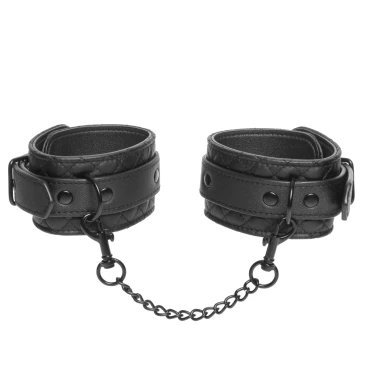 Strictly Business Black Quilted Deluxe Handcuffs