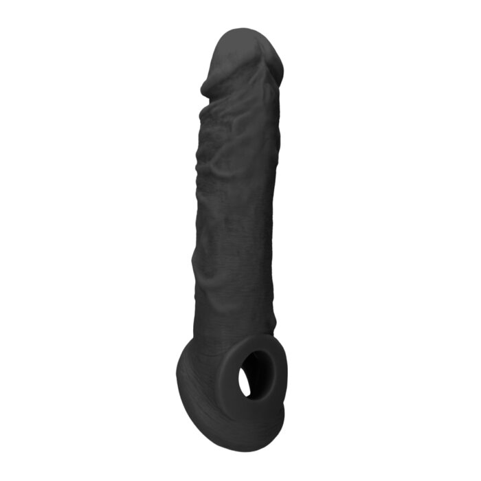 RealRock Penis Sleeve - 8" - Black