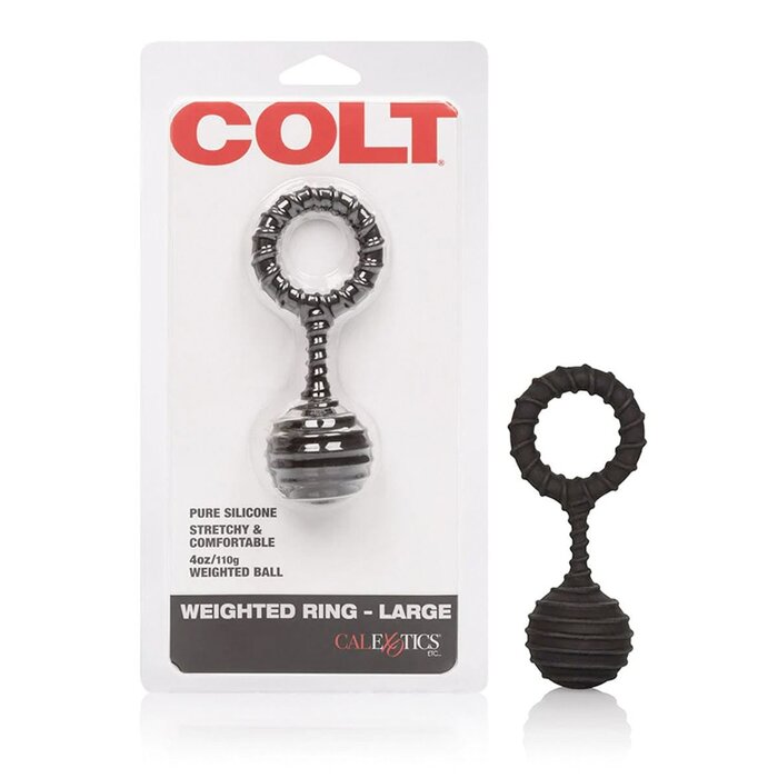 COLT Weighted Ring Large: Textured Silicone Cock Ring with Weight